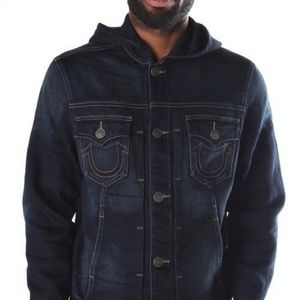 ⚠️⚠️TRUE RELIGION Premiun Denim Authentic Jean Hoodie/Jacket! NWOT!💥💥Mens XL